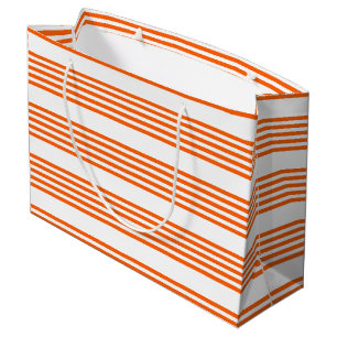 Orange und weiße Streifen Große Geschenktüte