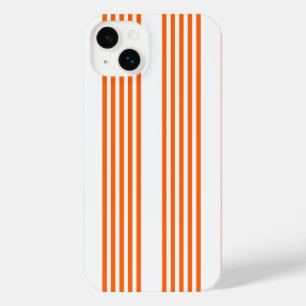 Orange und weiße Streifen iPhone 14 Plus Hülle
