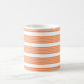 Orange und weiße Streifen Kaffeetasse (Mittel)