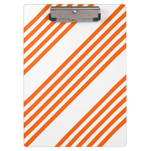 Orange und weiße Streifen Klemmbrett