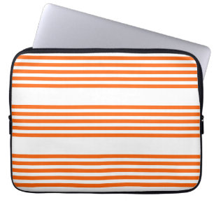 Orange und weiße Streifen Laptopschutzhülle