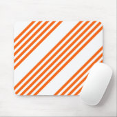 Orange und weiße Streifen Mousepad (Mit Mouse)