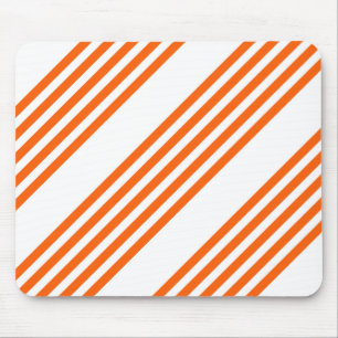 Orange und weiße Streifen Mousepad