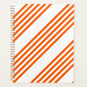 Orange und weiße Streifen Planer