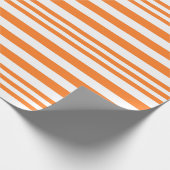 Orange und Weiße Streifen X 3 Geschenkpapier (Ecke)