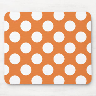 Orange und weiße Tupfen Mousepad