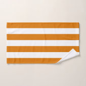 Orange und weiße vertikale Streifen Badhandtuch Set (Handtuch)
