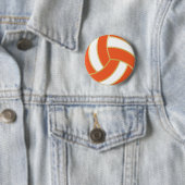 Orange und Weiße Volleyball Button (Beispiel)