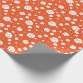 Orange und Weiße Volleyball Gemustert Geschenkpapier (Ecke)