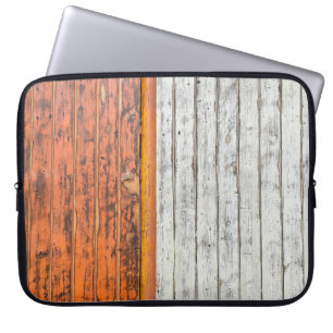 Orange und weiße Wandfarbe Laptopschutzhülle