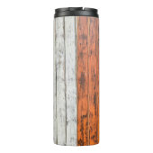 Orange und weiße Wandfarbe Thermosbecher (Rückseite)