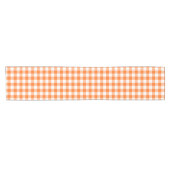 Orange und weißer Gingham überprüfter Kurzer Tischläufer (Horizontal)