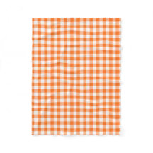 Orange und weißer Gingham überprüftes Muster