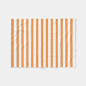 Orange und weißer horizontaler Streifen Fleecedecke (Vorderseite (Horizontal))