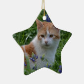 Orange und weißer Tabby Keramikornament (Rechts)