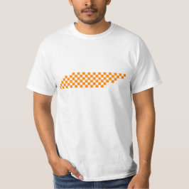 Orange und weißes Collegepixel Tennessee T-Shirt