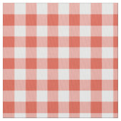 Orange und weißes Gingham-Block-Muster-Gewebe Stoff (Nahaufnahme)