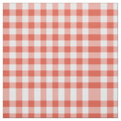 Orange und weißes Gingham-Block-Muster-Gewebe Stoff (Muster)