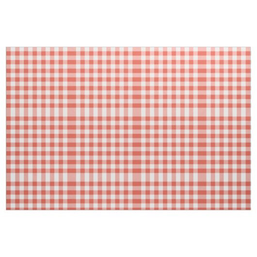 Orange und weißes Gingham-Block-Muster-Gewebe Stoff (Fat Quarter (45,7 x 55,9 cm))