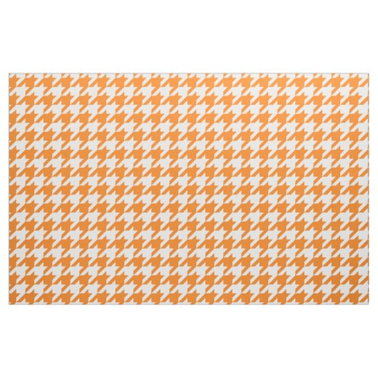 Orange und weißes Hahnentrittmuster-Gewebe Stoff (Yard (91,4 cm))