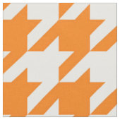 Orange und weißes Hahnentrittmuster-Gewebe Stoff (Nahaufnahme)