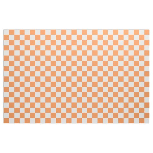 Orange und weißes kariertes Gewebe Stoff (Fat Quarter (45,7 x 55,9 cm))