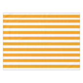 Orange und weißes Streifen-Muster Tischdecke (Vorderseite (Horizontal))