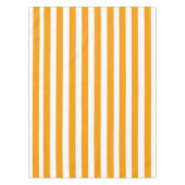 Orange und weißes Streifen-Muster Tischdecke (Vorderseite)