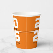 Orange- und Weißklasse des Personalisierten Abschl Pappbecher (Rechts)