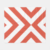 Orange und White Chevrons Fleecedecke (Vorderseite (Horizontal))