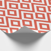 Orange und White Chevrons Geschenkpapier (Ecke)
