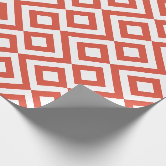 Orange und White Chevrons Geschenkpapier (Ecke)
