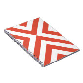 Orange und White Chevrons Notizblock (Rechte Seite)