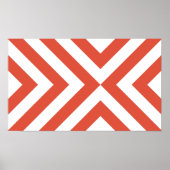 Orange und White Chevrons Poster (Vorne)