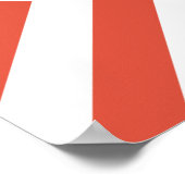 Orange und White Chevrons Poster (Ecke)