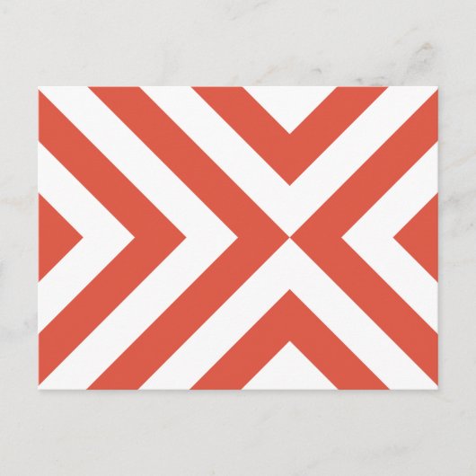 Orange und White Chevrons Postkarte (Vorderseite)