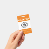 Orange und White Custom Logo Freiwillige Worker-ID Ausweis (Handheld)