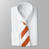 Orange- und White-Custom-Strip-Krawatte Krawatte (Gebunden)
