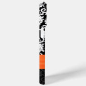 Orange und White Damask Drucke Imitate Kristall Case-Mate iPhone Hülle (Rückseite / Rechts)