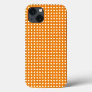 Orange und White Geometric Muster Diamonds iPhone 13 Hülle