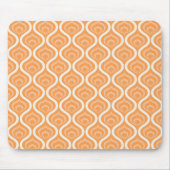 Orange und White Geometric Retro Mousepad (Vorne)