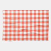 Orange und White Gingham Karo Pattern Küchentuch (Horizontal)