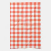 Orange und White Gingham Karo Pattern Küchentuch (Vertikal)