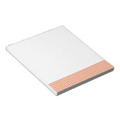 Orange und White Gingham Notizblock (angewinkelt)