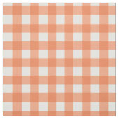 Orange und White Gingham Stoff (Muster)