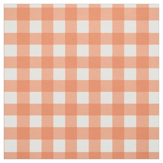 Orange und White Gingham Stoff (Muster)