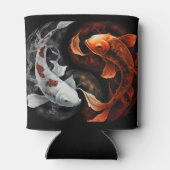 Orange und White Lucky Koi Fisch Japan Kunst Dosenkühler (Rückseite)