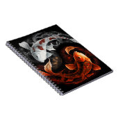 Orange und White Lucky Koi Fisch Japan Kunst Notizblock (Rechte Seite)
