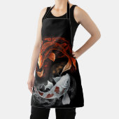 Orange und White Lucky Koi Fisch Japan Kunst Schürze (InSitu)