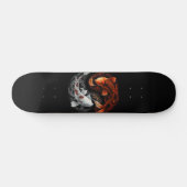 Orange und White Lucky Koi Fisch Japan Kunst Skateboard (Horizontal)